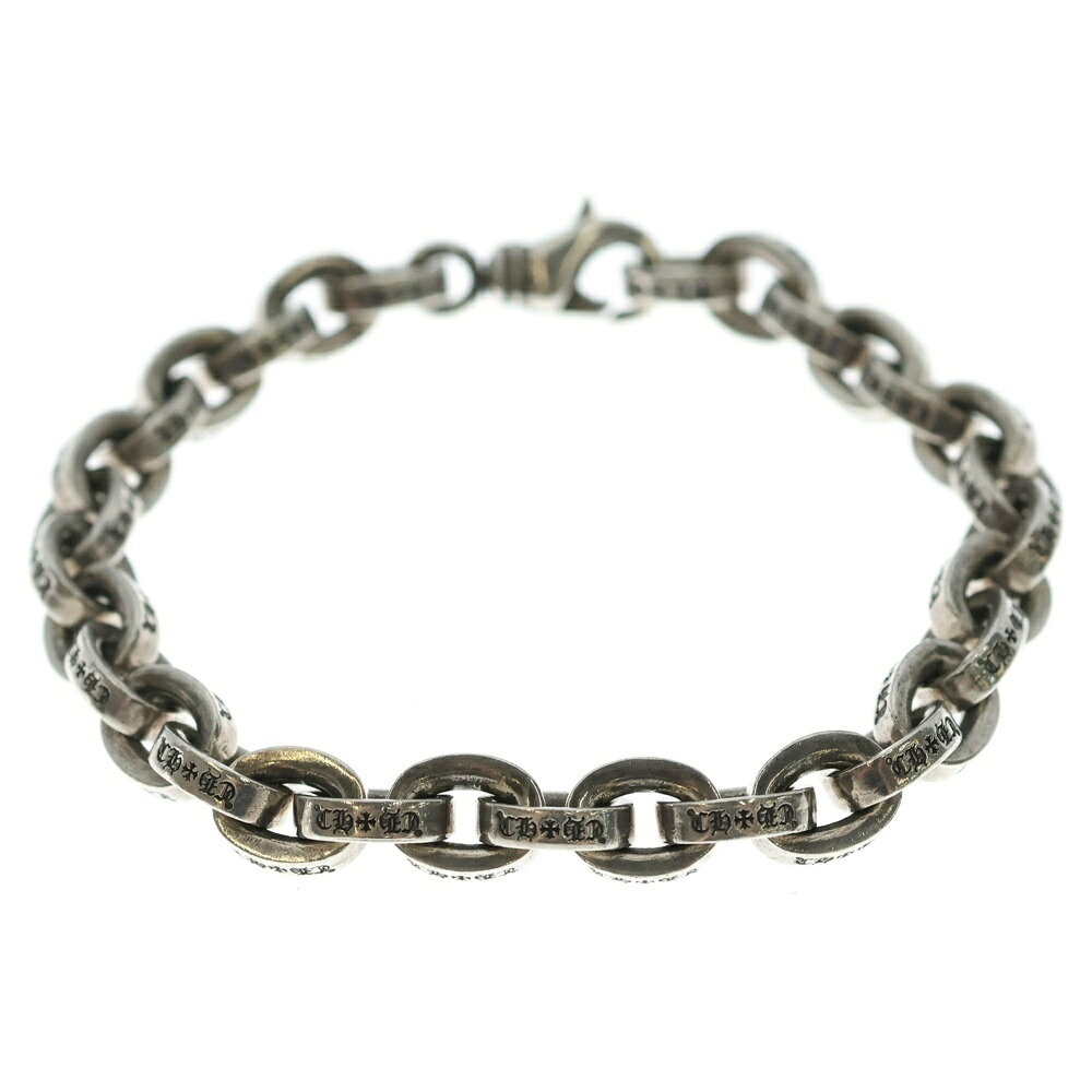 CHROME HEARTS(クロムハーツ) 大いさ:8inch LARGE PAPER CHN ラージペーパーチェーン 腕輪 しろがね色 BCA170【中古】【座標軸A】【色合いしろがね色】【取りまわしバス発着場BRING心斎橋店】