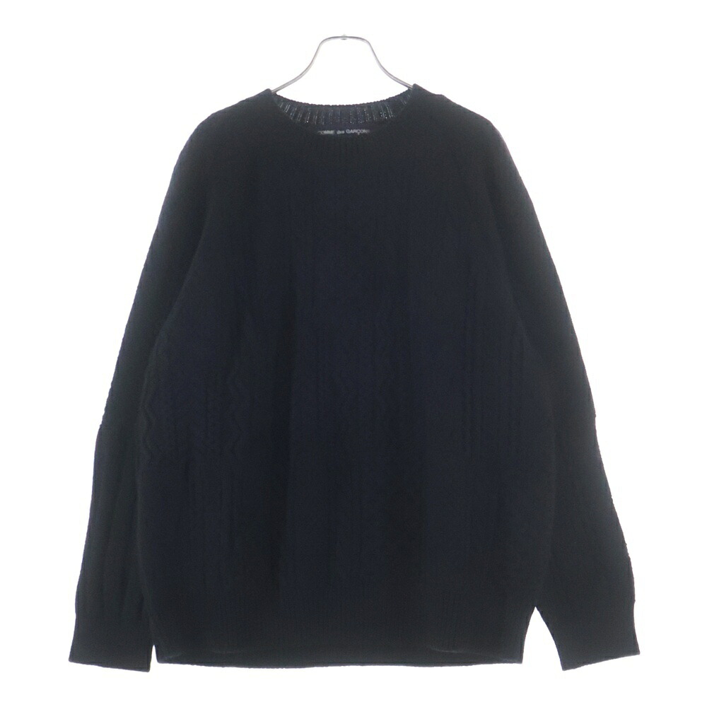 COMME des GARCONS HOMME(コムデギャルソンオム) 大きさ:M 24AW AD2024 ご機嫌ゲージ アラン編み物 プルオーバー 黒いこと HN-N008【中古】【座標軸A】【色合い黒いこと】【取りまわしバス発着場BRING横浜ビブレ店】