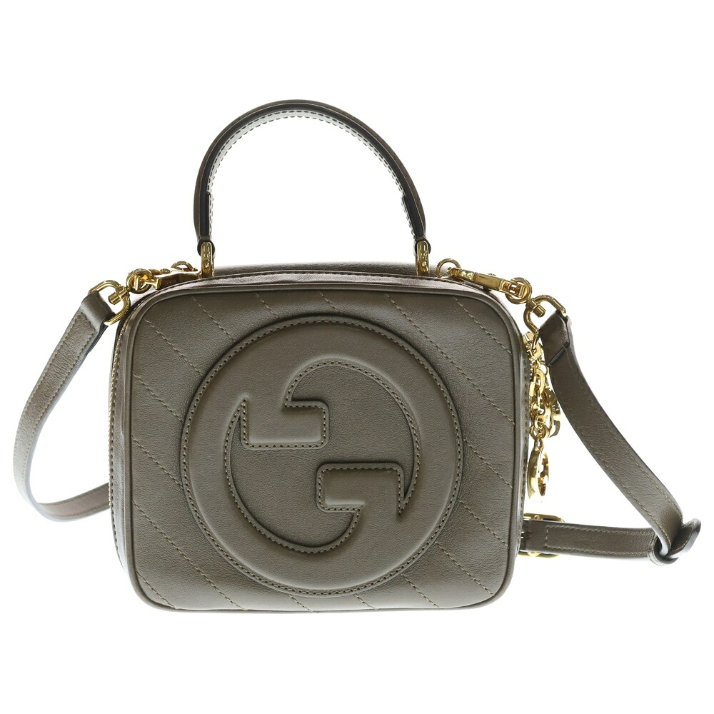 GUCCI(グッチ) ブロンディ いの一番手持ち部分 ハンドバック ショルダーバッグ 赤銅色 ベージュ なめし革 744434 ゴールド金具【中古】【座標軸B】【色合い赤銅色】【取りまわしバス発着場BRING京都河原町店】
