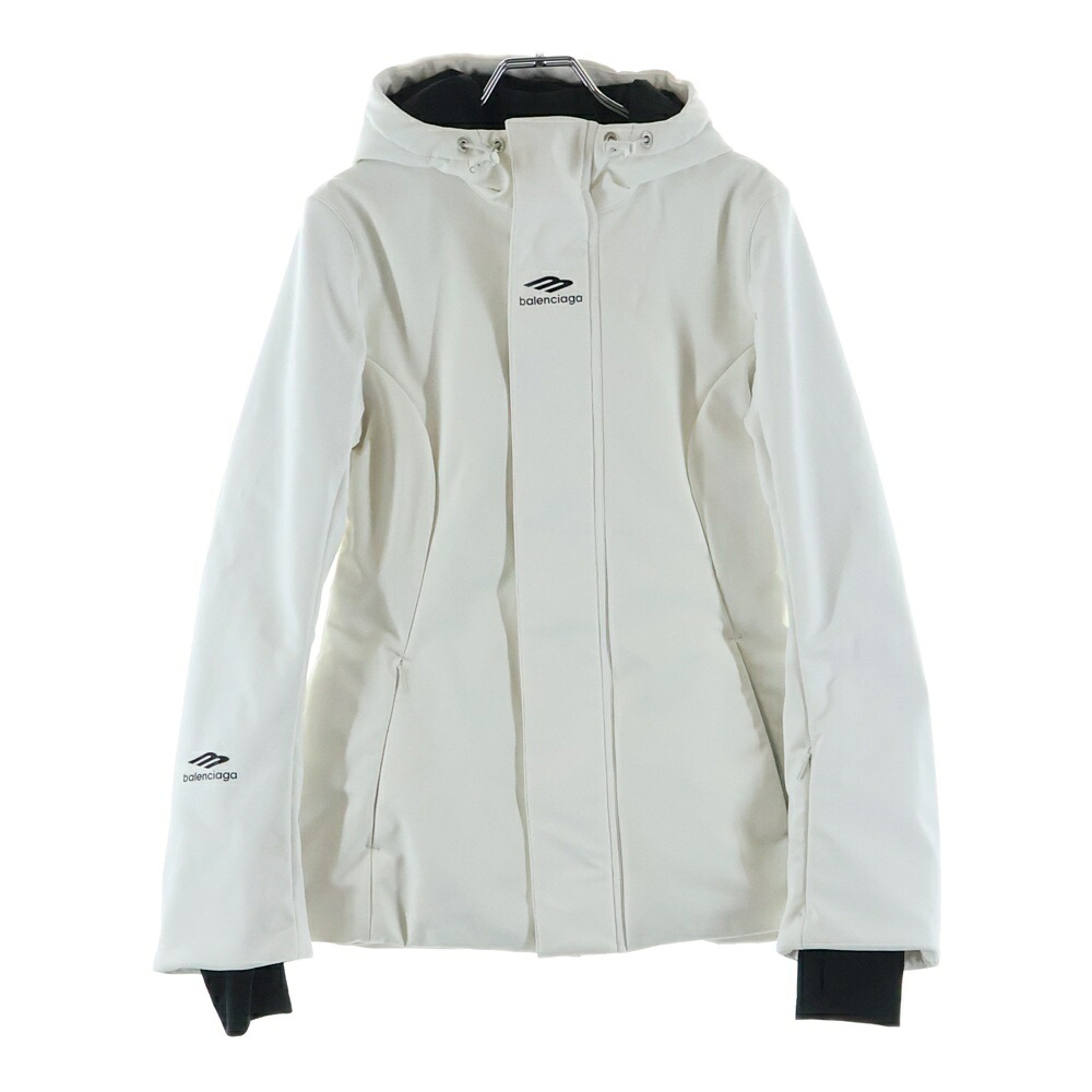 BALENCIAGA(バレンシアガ) サイズ:36 24SS 3B Sports Icon アワーグラス スキージャケット ホワイト 773998 TPQ37【中古】【程度A】【カラーホワイト】【取扱店舗BRING渋谷ANNEX店】｜ブランド買取・販売　BRING
