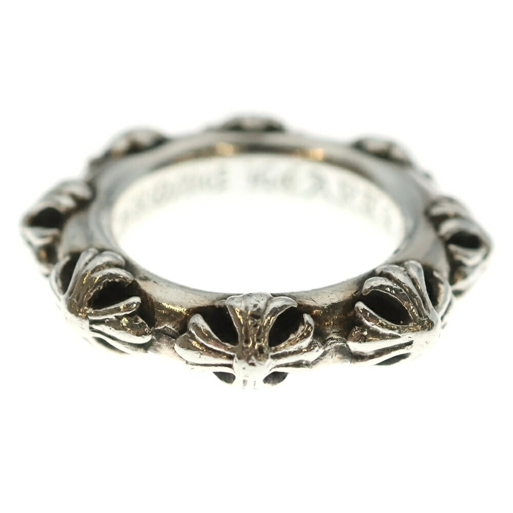 CHROME HEARTS(クロムハーツ) 大きさ:14.0号 CROSS BAND はりつけ台ダンス楽隊 輪っか しろがね色 BCA342【中古】【度合いB】【色つやしろがね色】【取りまわしバス発着場OneStyle名古屋運動場店】
