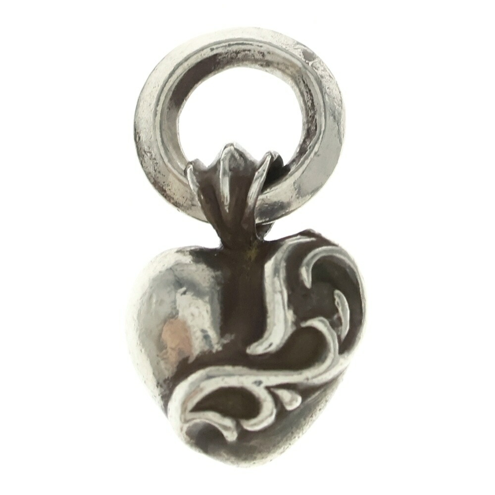 CHROME HEARTS(クロムハーツ) HEART CHARM ハート型引きつける シャンデリヤとっ始め しろがね色 BCA277【中古】【度合いB】【色つやしろがね色】【取りまわしバス発着場BRING京都河原町店】