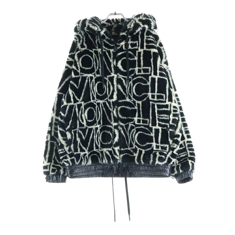 MONCLER GRENOBLE(モンクレールグルノーブル) サイズ:S MAGLIA HOODED JACKET F20988G51500 809HX マグリア フーデッドボアジャケット ブラック/ホワイト【中古】【程度A】【カラーブラック】【オンライン限定商品】