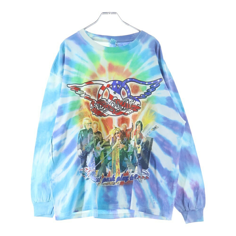 VINTAGE(ヴィンテージ) 大きさ:XL 00s AEROSMITH SORAYAMA BOOTLEG エアロスミス 空山 ブートレグ 長袖プルオーバー ロング捩り カットソー タイダイ【中古】【座標軸B】【色合いマルチ色合い】【取りまわしバス発着場AWESOME原宿店】