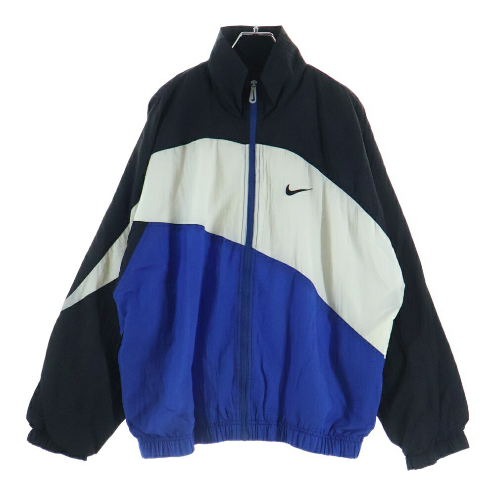 NIKE(ナイキ) 大きさ:M 90s VINTAGE ナイロン 貨物自動車上衣 黒いこと/白いこと/青色【中古】【座標軸B】【色合いマルチ色合い】【オンライン制限事項商いもの】