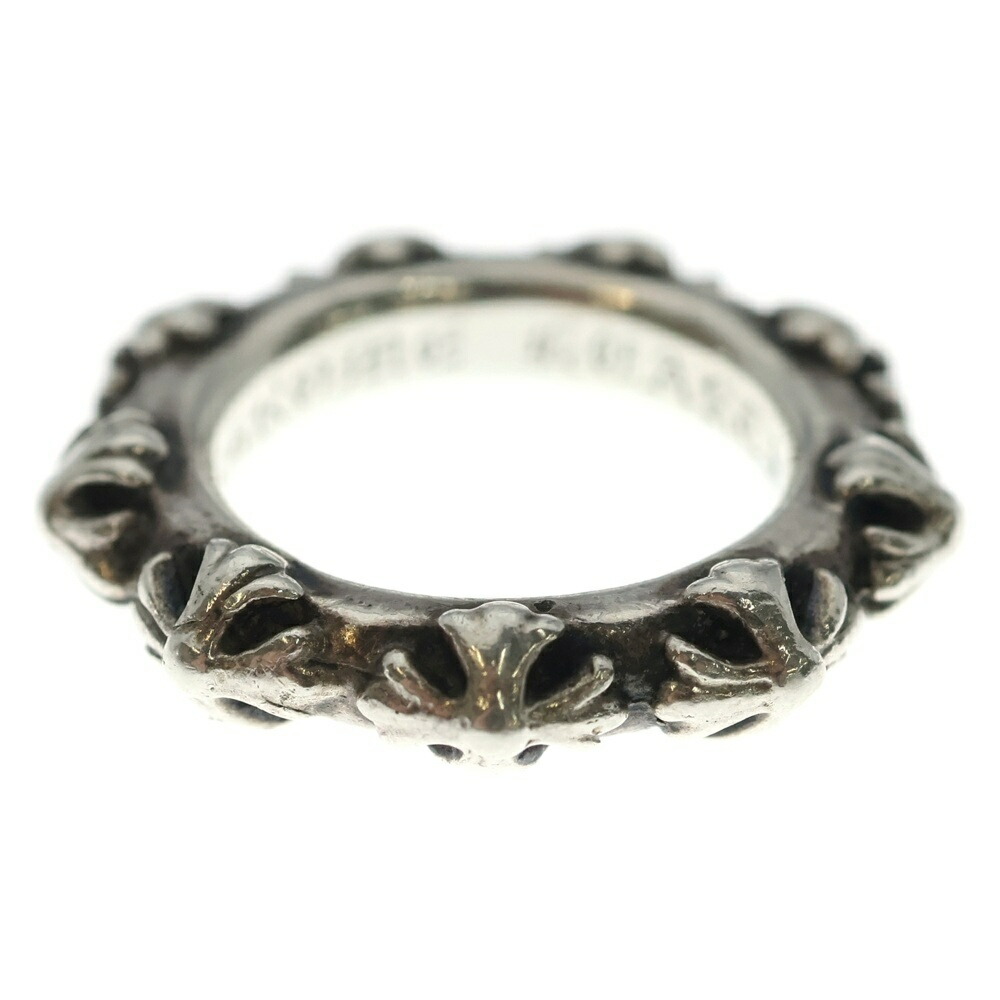 CHROME HEARTS(クロムハーツ) 大きさ:16.5号 CROSS BAND はりつけ台ダンス楽隊 輪っか しろがね色 BCA342【中古】【度合いB】【色つやしろがね色】【取りまわしバス発着場OneStyle名古屋運動場店】