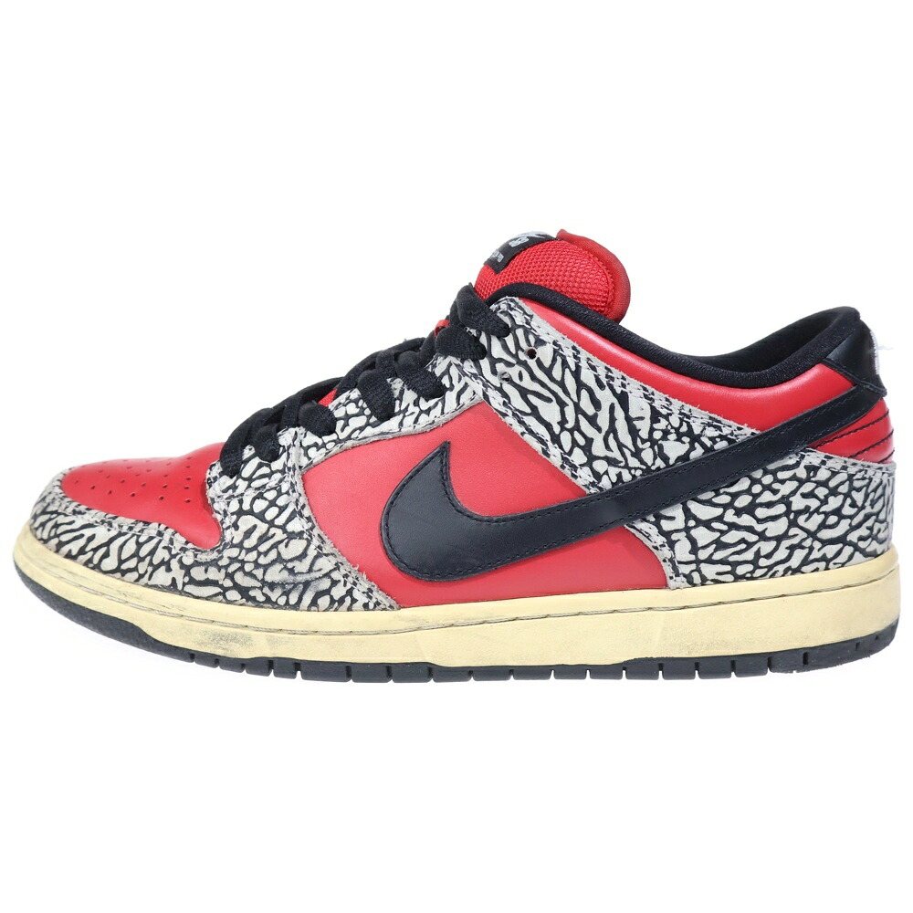 NIKE(ナイキ) 大きさ:US10/28.0珊 褒めたたえる用 2012年製】12SS DUNK LOW PREMIUM SB SUPREME ダンク 置き目 シュプリーム セメント質 ローカットスニーカー 赤いこと US10/28.0珊 313170-600【中古】【度合いB】【色つや赤いこと】【オンライン押さえる商いもの】