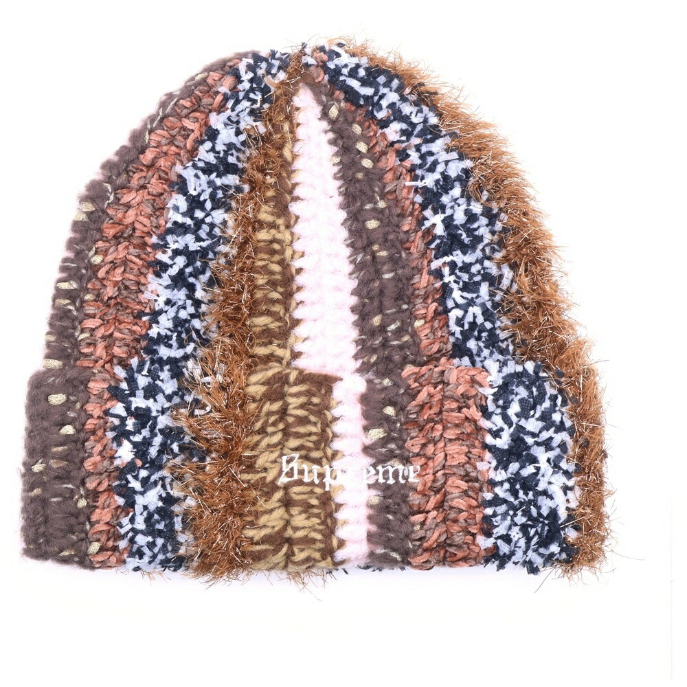SUPREME(シュプリーム) 25AW Tinsel Stripe Beanie チンセルストライプ ビーニー 編み物帽 赤銅色【新古品/中古】【座標軸S】【色合い赤銅色】【取りまわしバス発着場BRING仙台店】