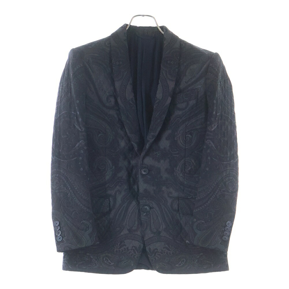 ETRO(エトロ) 大きさ:46 ペイズリー キルティング 2B テーラードジャケット 黒いこと 142-1J864-5542【中古】【座標軸B】【色合い黒いこと】【オンライン制限事項商いもの】