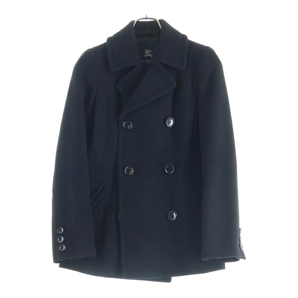 BURBERRY(バーバリー) 大いさ:36 ウールカシミヤピーコート 黒いこと FN315-885-09【中古】【度合いB】【色合い黒いこと】【オンライン制限事項商いもの】 レディースファッション-コート・ジャケット