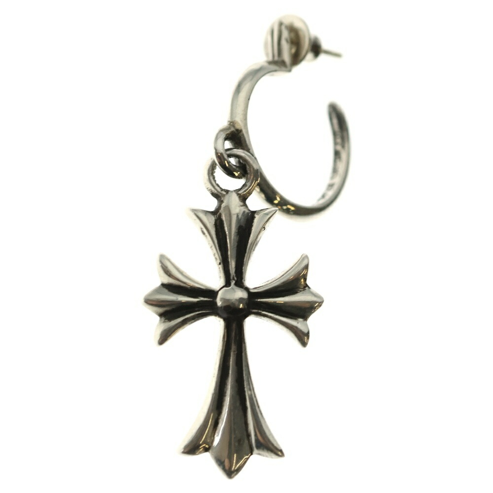 CHROME HEARTS(クロムハーツ) TINY CH CROSS タイニーCHはりつけ台 フープピアス しろがね色 BCA115【中古】【度合いB】【色つやしろがね色】【取りまわしバス発着場BRING札幌店】