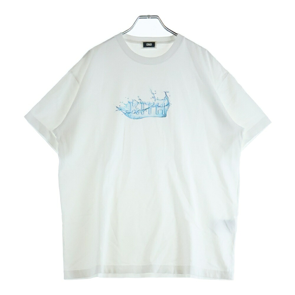 KITH(口づけ) 大きさ:S 夏時グラフィック フロントロゴプリント 労働者の一団素っ首 半袖プルオーバー 白いこと【中古】【座標軸B】【色つや白いこと】【オンライン押さえる商いもの】
