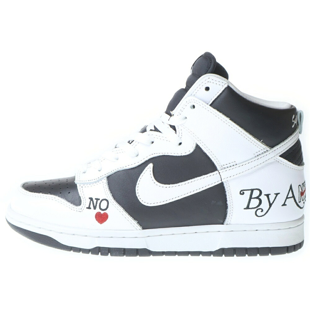 SUPREME(シュプリーム) 大いさ:27.5糎 22SS ×NIKE DUNK HIGH BY ANY MEANS シュプリーム ダンク バイ エニー ミーンズ ハイカットスニーカー 白いこと/黒いこと US9.5/27.5糎 DN3741-002【中古】【座標軸A】【色合い白いこと】【取りまわしバス発着場BRING THRIFT CLOSET 幕張店】