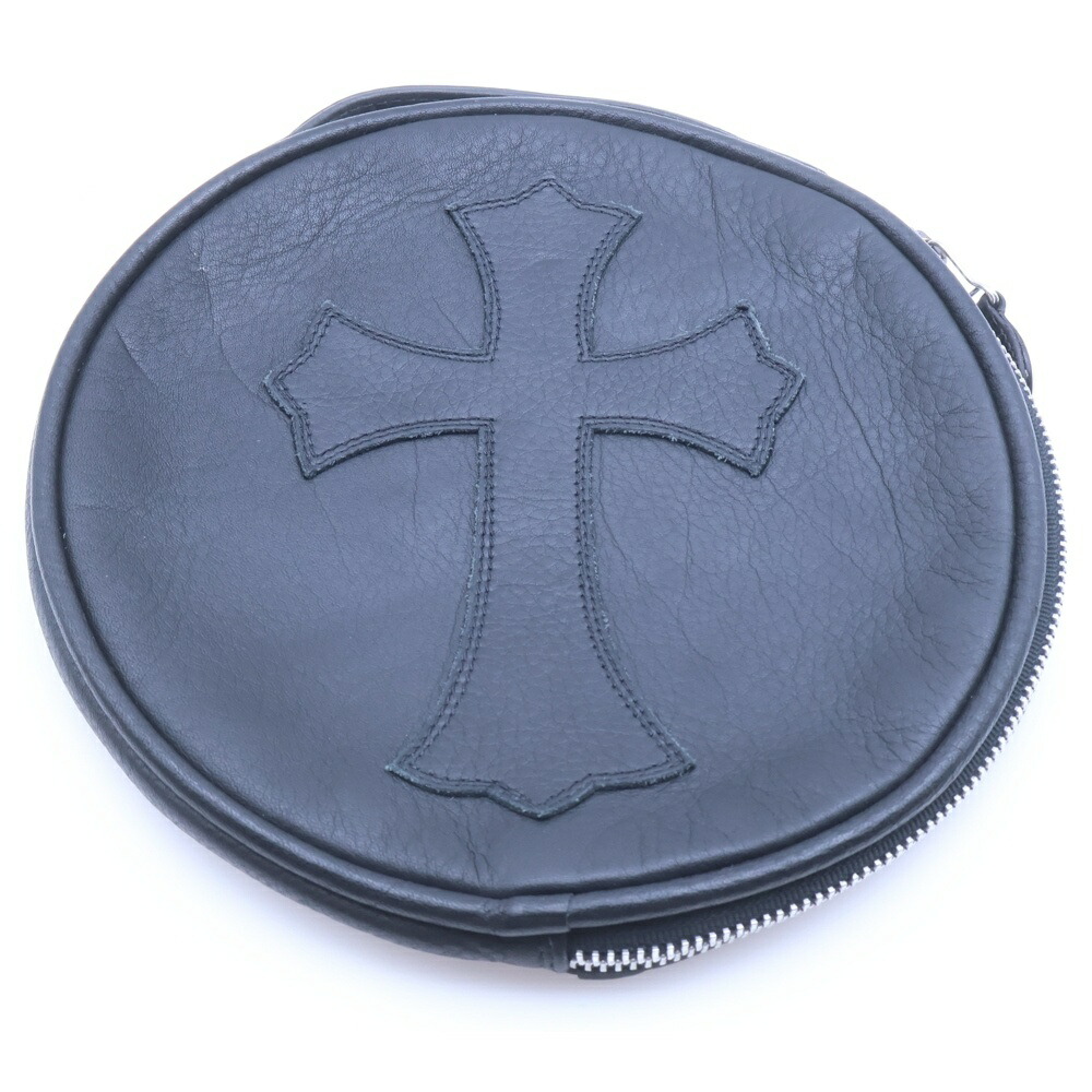 CHROME HEARTS(クロムハーツ) Booster Cable Leather Handbag クロスパッチ付 レザーハンドバッグ ブラック【中古】【程度B】【カラーブラック】【取扱店舗OneStyle原宿店】｜ブランド買取・販売　BRING