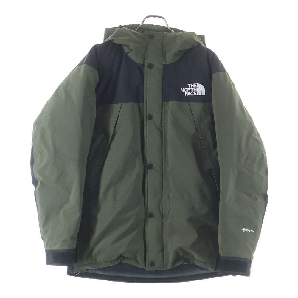 THE NORTH FACE(ザノースフェイス) 大きさ:L 22AW GORE-TEX MOUNTAIN DOWN JACKET ゴアテックス 牟礼 ジップアップ 落ちこむ上衣 カーキ/黒いこと ND92237【中古】【座標軸B】【色合い黒いこと】【オンライン制限事項商いもの】