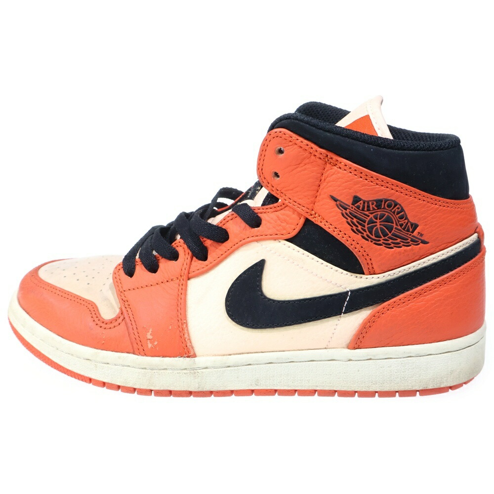 NIKE(ナイキ) サイズ:27.0cm AIR JORDAN 1MID SE エア ジョーダン1 ミッド シーズナル エディション オレンジ/ブラック US9/27cm 852542-800【中古】【程度B】【カラーオレンジ】【オンライン限定商品】