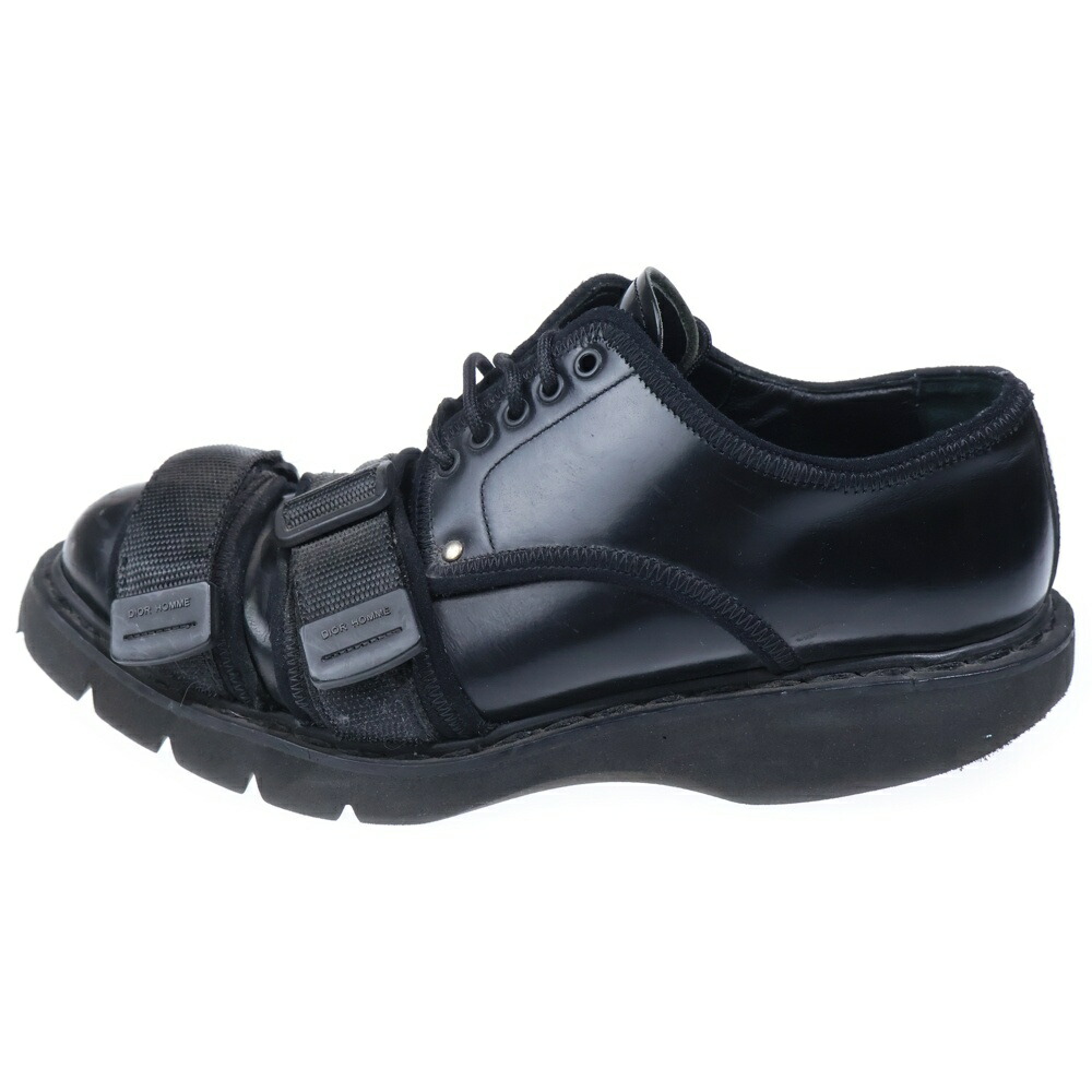 DIOR(クリスチャンディオール) 大きさ:39 NEWWAVE 17HBM ダブルストラップローファー ローカットスニーカー シューズ 黒いこと【中古】【座標軸B】【色合い黒いこと】【オンライン制限事項商いもの】