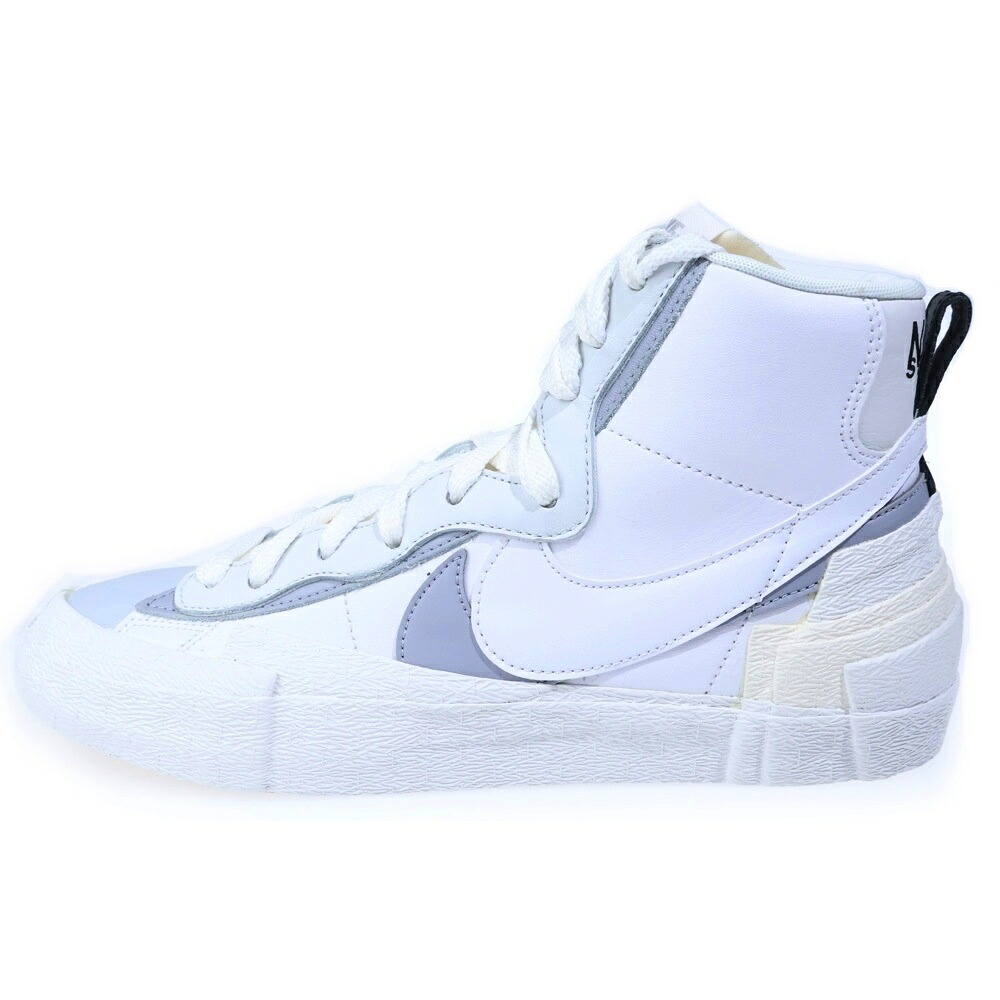 NIKE(ナイキ) 大きさ:28.5珊 ×SACAI BLAZER MID BV0072-100 サカイ ブレーザー ミッドカットスニーカー US10.5/28.5珊 白いこと【新古品/中古】【度合いS】【色つや白いこと】【オンライン押さえる商いもの】
