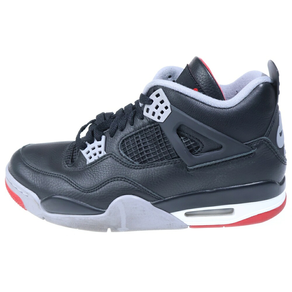 NIKE(ナイキ) 大きさ:27.5糎 AIR JORDAN 4 RETRO Bred Reimagined FV5029-006 エアジョーダン4レトロブレッドリイマジンド ハイカットスニーカー US9.5/27.5糎 黒いこと【中古】【座標軸B】【色合い黒いこと】【オンライン制限事項商いもの】