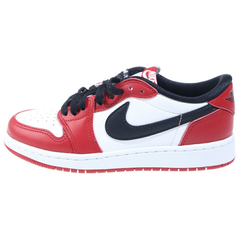 NIKE(ナイキ) 大いさ:23.5糎 GS AIR JORDAN 1 RETRO LOW OG CHICAGO エアジョーダン1 レトロ 風の強い町 ローカットスニーカー 白いこと/赤いこと US5Y/23.5糎 HQ6999-600【新古品/中古】【座標軸S】【色合い白いこと】【オンライン制限事項商いもの】