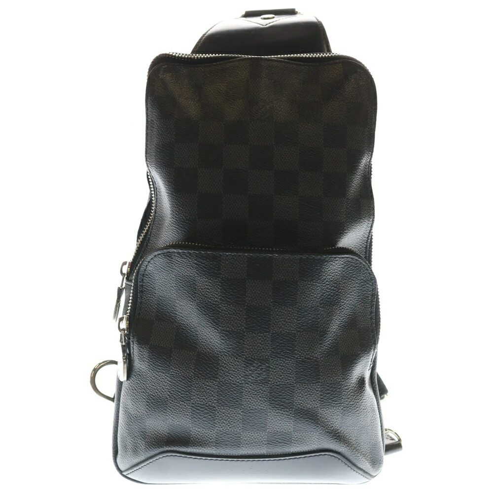 LOUIS VUITTON(ルイヴィトン) 大きさ:- ダミエグラフィット 大通り 上半身御徒面子 酉の方角御徒面子 ショルダーバッグ 黒いこと PVC×なめし革 N41719 しろがね色金具【中古】【座標軸B】【色合い黒いこと】【取りまわしバス発着場新宿】