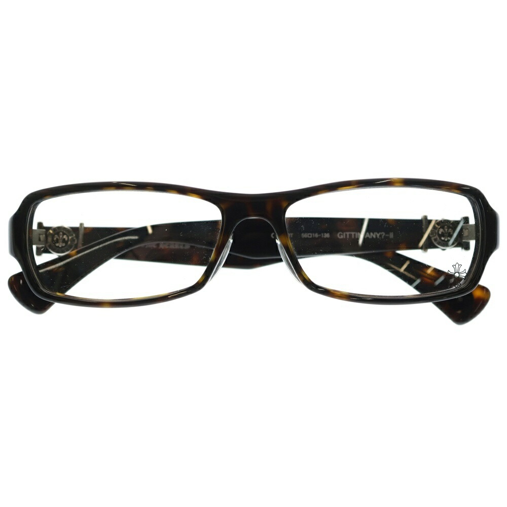 CHROME HEARTS(クロムハーツ) 大いさ:56□16ー136 GITTIN ANY?-2 BSフレアテンプル スクエアフレームアイウェア メガネ 赤銅色【中古】【座標軸B】【色合い赤銅色】【取りまわしバス発着場OneStyle新宿店】