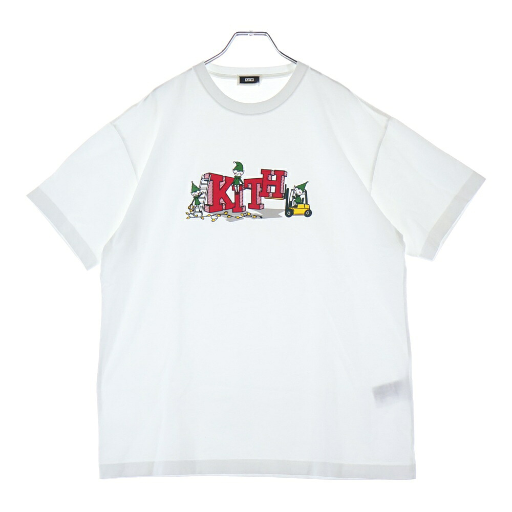 KITH(口吸い) 大いさ:M 25AW KITHMAS ELF TEE 口吸い勢揃え 小妖精 半袖ティーシャツ カットソー 白いこと KHM034412【中古】【度合いA】【色合い白いこと】【取りまわしバス発着場BRING THRIFT CLOSET 幕張店】 メンズファッション-トップス-Tシャツ・カットソー