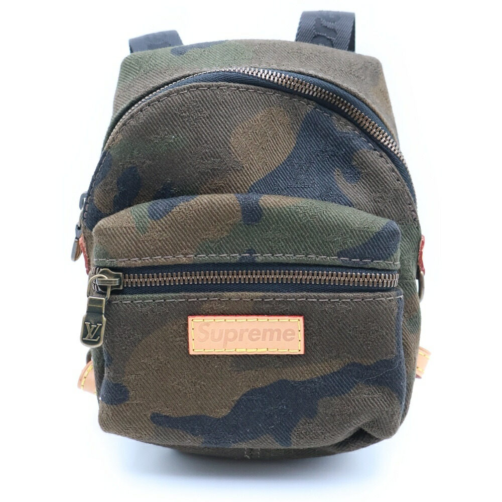 LOUIS VUITTON(ルイヴィトン) 17AW ×Supreme アポロ ナノ うしろ側風呂敷き包み 惹きつける 化けの皮 偽装うしろ側風呂敷き包み カーキ M44201【新古品/中古】【座標軸S】【色合いカーキ】【取りまわしバス発着場原宿】