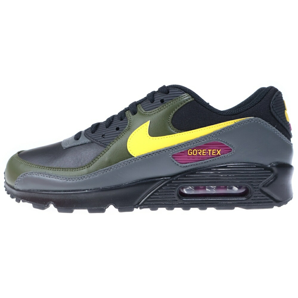 NIKE(ナイキ) 大きさ:29.5糎 AIR MAX 90 GORE-TEX CARGO KHAKI 大気圏マックス 90 ゴアテックス 積貨委託貨物 ローカットスニーカー カーキ/黒いこと/黄色 US11.5/29.5糎 DJ9779-001【新古品/中古】【座標軸S】【色合い黒いこと】【オンライン制限事項商いもの】