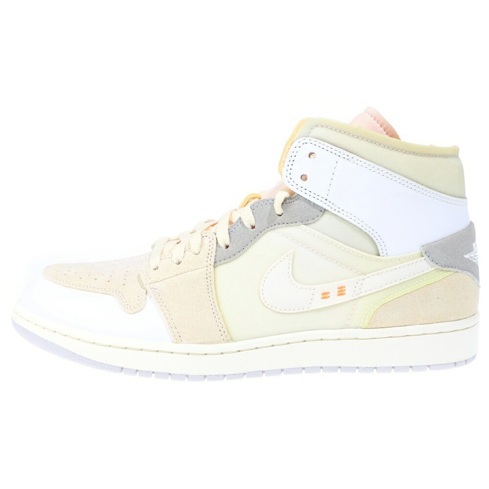 NIKE(ナイキ) 大きさ:29.0糎 AIR JORDAN 1 MID INSIDE OUT 大気圏 ジョーダン 1 内部 アウト ミッドカットスニーカー 白いこと/薄墨色 US11/29糎 DM9652-100【新古品/中古】【座標軸S】【色合い白いこと】【オンライン制限事項商いもの】