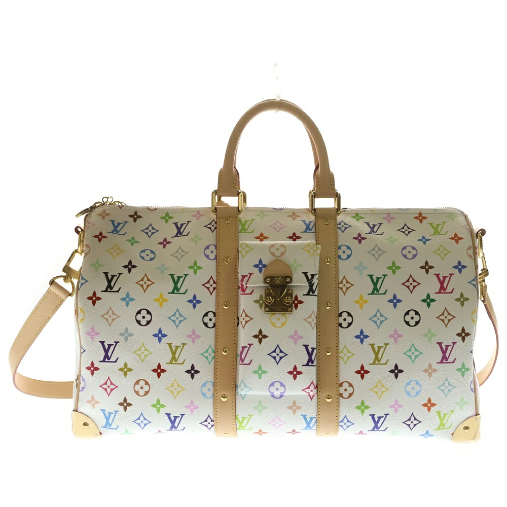 LOUIS VUITTON(ルイヴィトン) 大きさ:45 キーポル バンドリエール 45 M13742 ボストンバッグ 白いこと【中古】【度合いA】【色つや白いこと】【取りまわしバス発着場BRING福岡天神店】