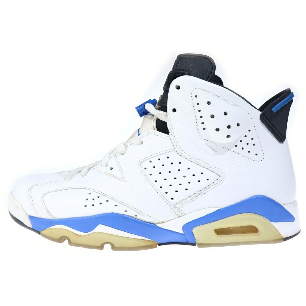 NIKE(ナイキ) 大きさ:28.0糎 【褒めたたえる用 2014年製】AIR JORDAN 6 RETRO SPORT BLUE (2014) エアジョーダン6 レトロ 運動競技青み ハイカットスニーカー 白いこと/青み 384664-107【中古】【座標軸B】【色つや白いこと】【オンライン押さえる商いもの】