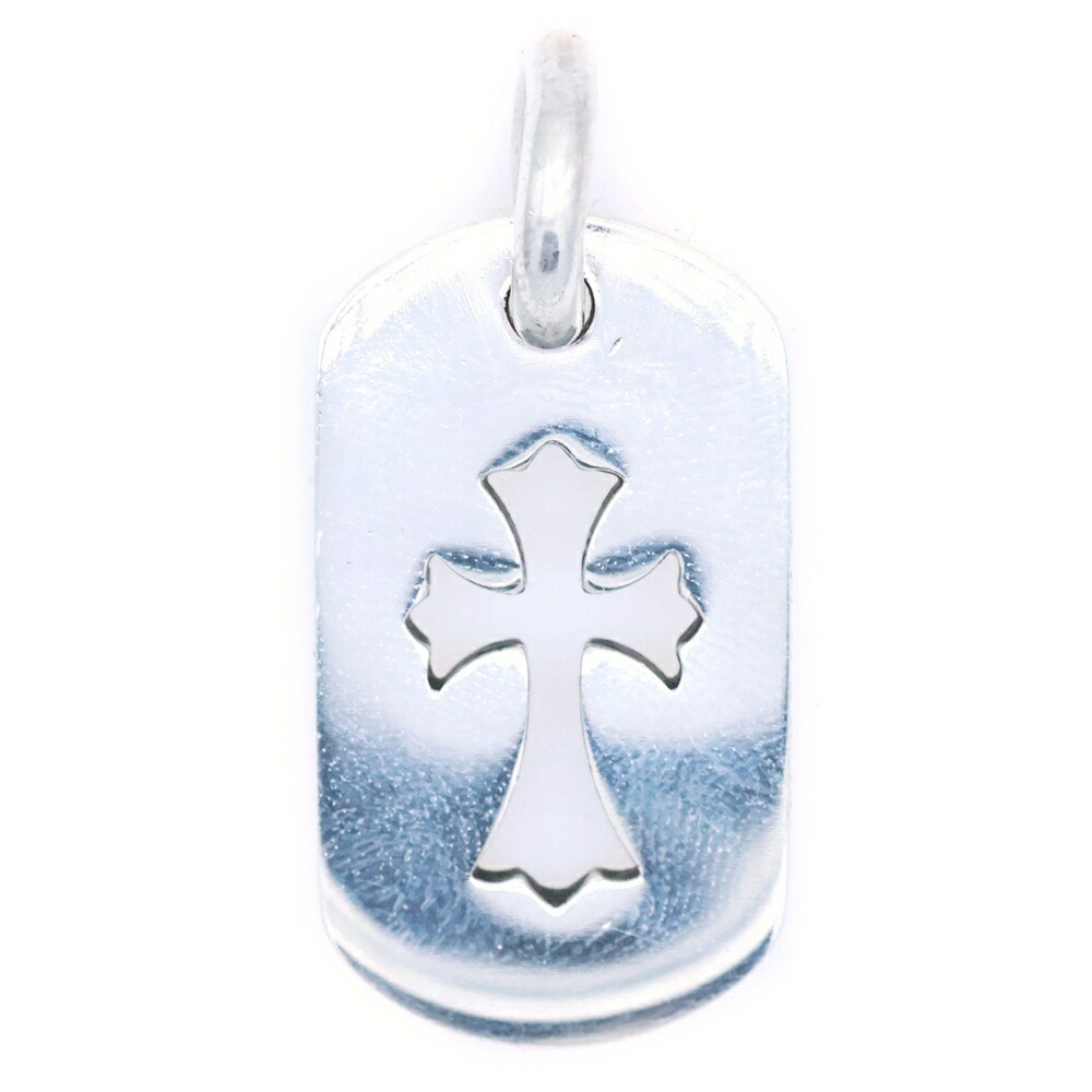 CHROME HEARTS(クロムハーツ) D TAG SML CO CRS カットアウトクロスドッグタグ スモール シャンデリヤいの一番 しろがね色 BCA242【中古】【座標軸B】【色合いしろがね色】【取りまわしバス発着場BRING心斎橋店】