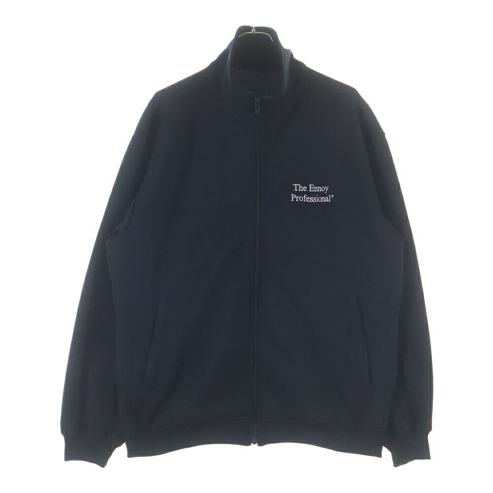 The Ennoy Professional(エンノイプロフェッショナル) 大きさ:L 21SS TRACK JACKET ロゴエンブロイダリー 貨物自動車上衣 黒いこと SS21BRENCT01NW【中古】【座標軸B】【色合い黒いこと】【取りまわしバス発着場渋谷】