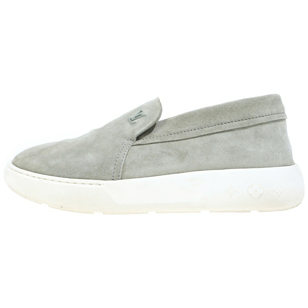 LOUIS VUITTON(ルイヴィトン) サイズ:7.5 パシフィックライン スウェードローファー ローカットシューズ グレー【中古】【程度B】【カラーグレー】【取扱店舗新宿】