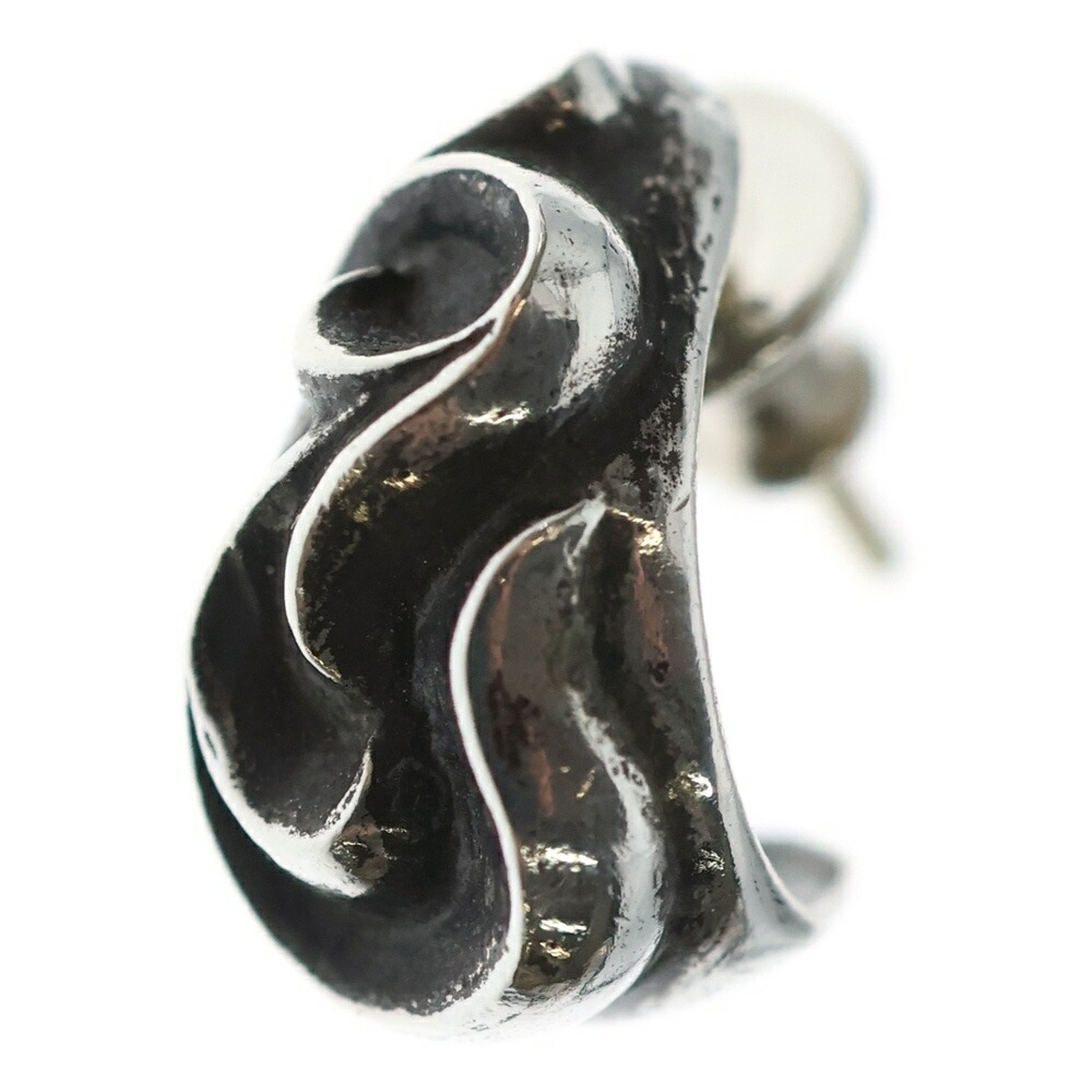 CHROME HEARTS(クロムハーツ) CARVED TEARDROP カーブドティアドロップ ピアス しろがね色 BCA091【中古】【度合いB】【色つやしろがね色】【取りまわしバス発着場原宿】