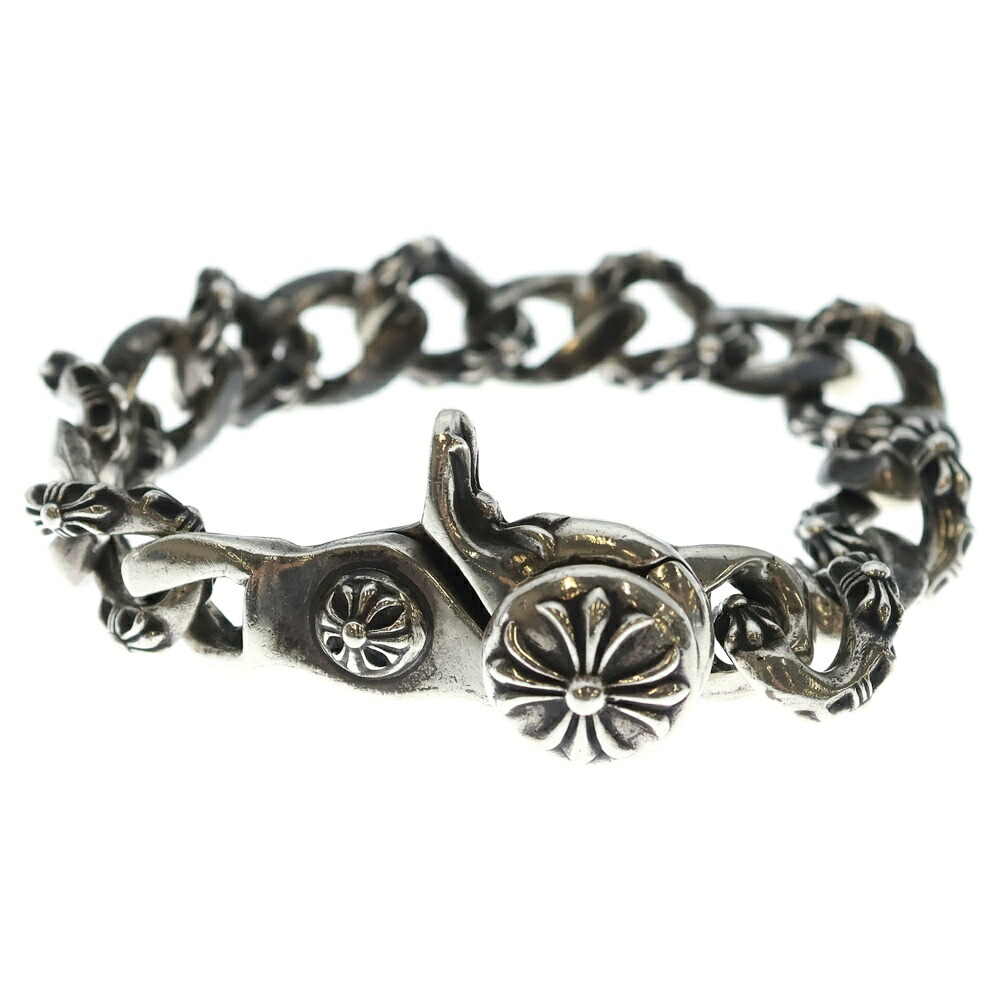 CHROME HEARTS(クロムハーツ) 大いさ:15LINK FNCY CHN LNK ファンシーリンククリップブレスレット 15繋がり しろがね色 BCA145【中古】【座標軸B】【色合いしろがね色】【取りまわしバス発着場BRING福岡天神店】