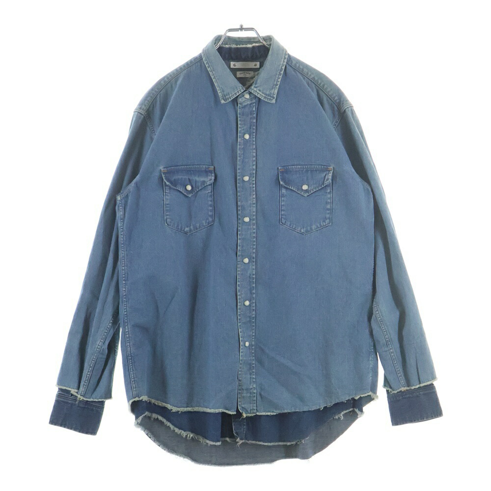 MINEDENIM(マインジーンズ) 大いさ:2 22SS DENIM WESTERN LAYERED SH ジーンズ ウエスタン 花の冠yd 長袖ティーシャツ インディゴ MND-22SSOP003-86-022【中古】【座標軸B】【色合い青色】【取りまわしバス発着場BRING THRIFT CLOSET 幕張店】 トップス-メンズファッション-カジュアルシャツ