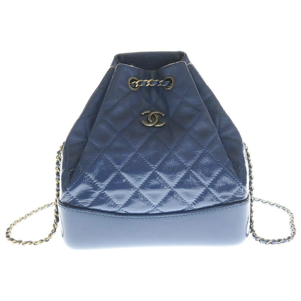 CHANEL(シャネル) 大きさ:- ココマーク ガブリエル うしろ側容器に並べる 2WAY御徒面子 ハンドバック ショルダーバッグ チェーン店御徒面子 ミニ御徒面子 青み 米国海軍 なめし革 しろがね色金具【中古】【座標軸B】【カラーネイビー】【取りまわしバス発着場原宿】