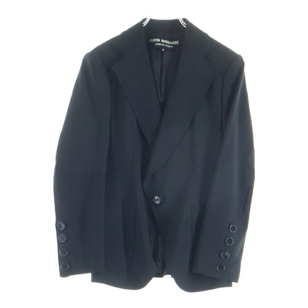 JUNYA WATANABE COMME des GARCONS(ジュンヤワタナベ コムデギャルソン) サイズ:M ウール ポリステッチ 1B テーラードジャケット ブラック JE-J066【中古】【程度B】【カラーブラック】【取扱店舗BRING WASTE_NOT】|ブランド買取・販売 BRING
