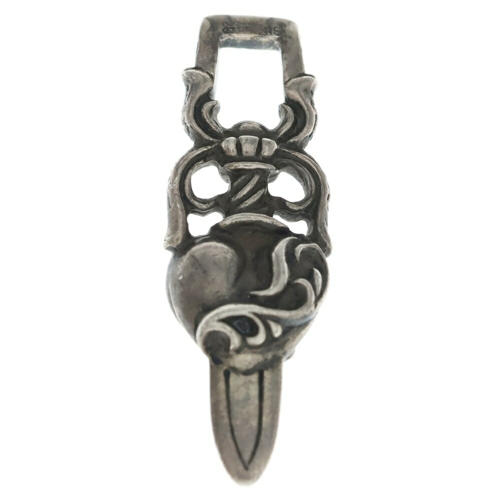 CHROME HEARTS(クロムハーツ) DAGGER HEART ダガーハート シャンデリヤいの一番 しろがね色 BCA243【中古】【座標軸B】【色合いしろがね色】【取りまわしバス発着場BRING WASTE_NOT】