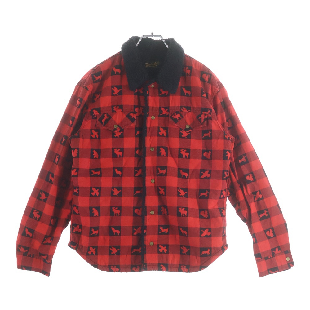 TENDERLOIN(テンダーロイン) サイズ:S T-SHERPA SHT W チェック柄 裏地ボア ジャケット レッド/ブラック【中古】【程度B】【カラーレッド】【取扱店舗BRING仙台店】｜ブランド買取・販売　BRING