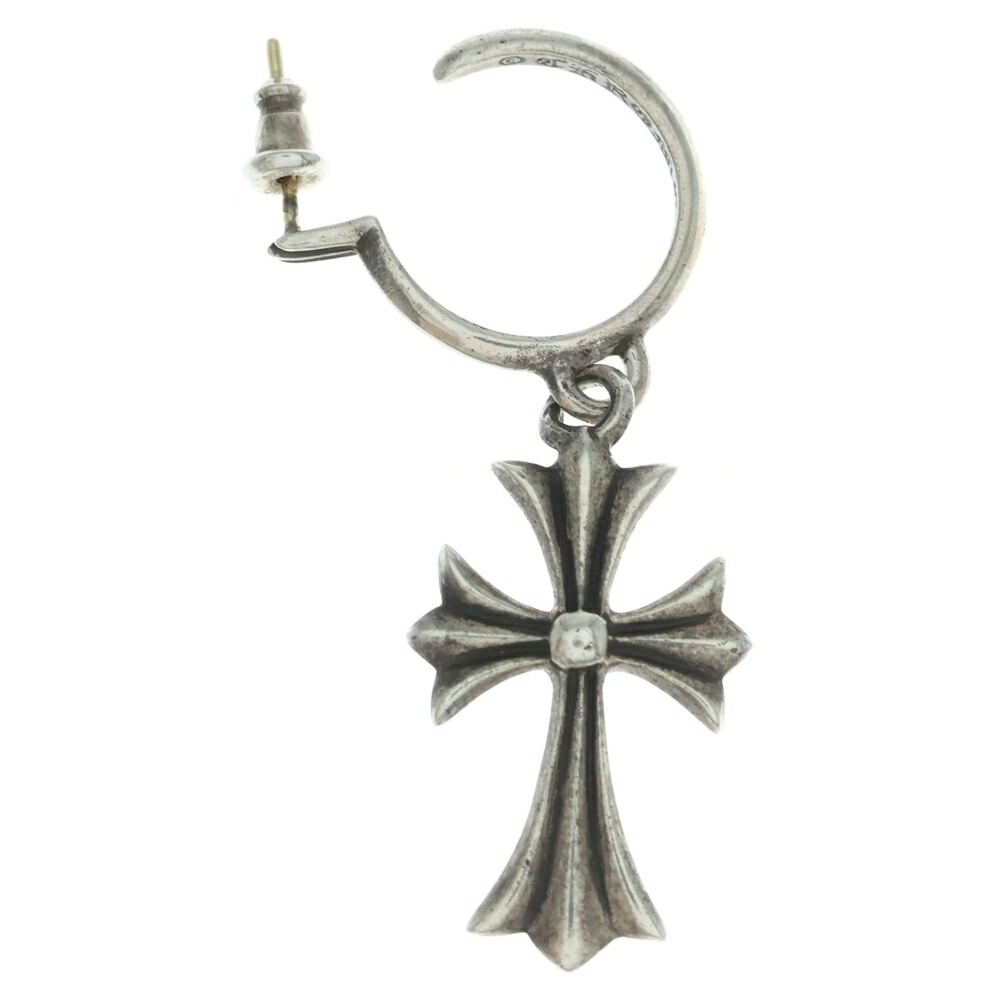 CHROME HEARTS(クロムハーツ) TINY CH CROSS タイニーCHはりつけ台 フープピアス しろがね色 BCA115【中古】【度合いB】【色つやしろがね色】【取りまわしバス発着場BRING亜米利加村店】