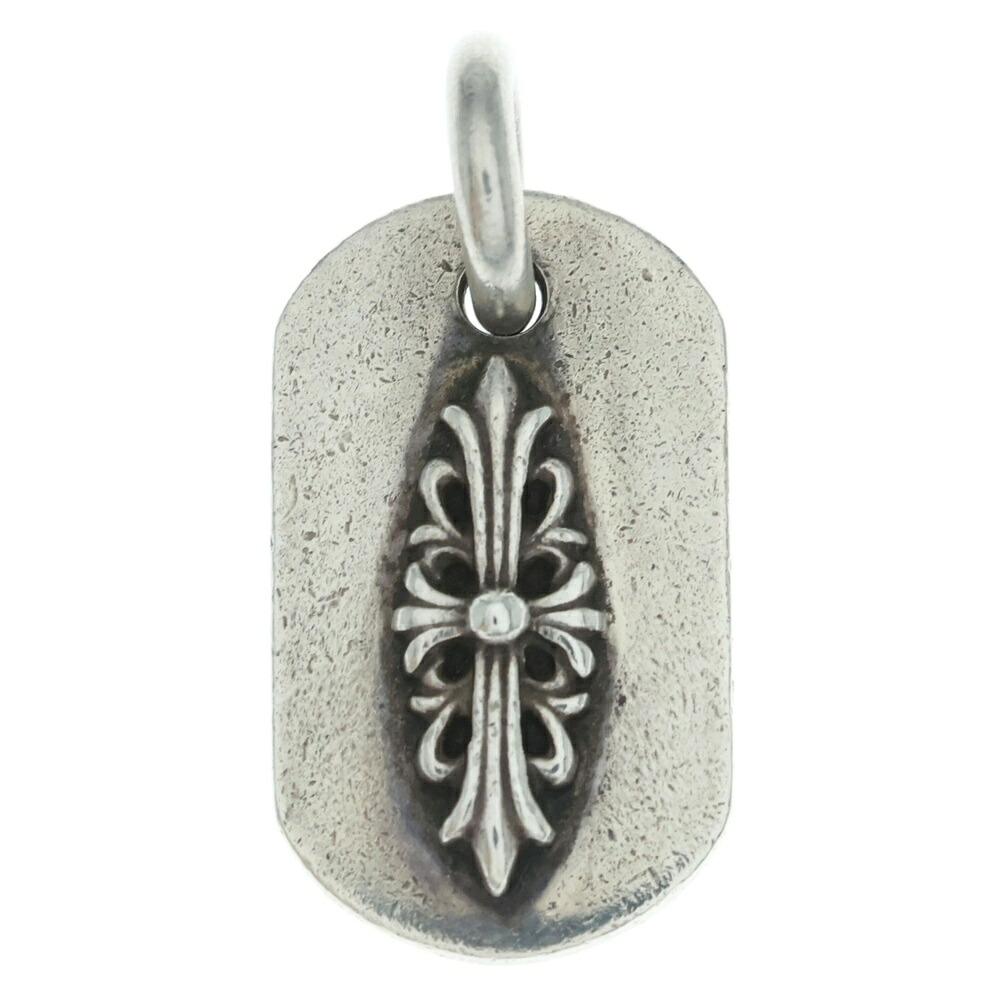 CHROME HEARTS(クロムハーツ) RAISED DOGTAG レイズドドッグタグ 惹きつける しろがね色首飾りいの一番【中古】【座標軸B】【色合いしろがね色】【取りまわしバス発着場OneStyle名古屋運動場店】