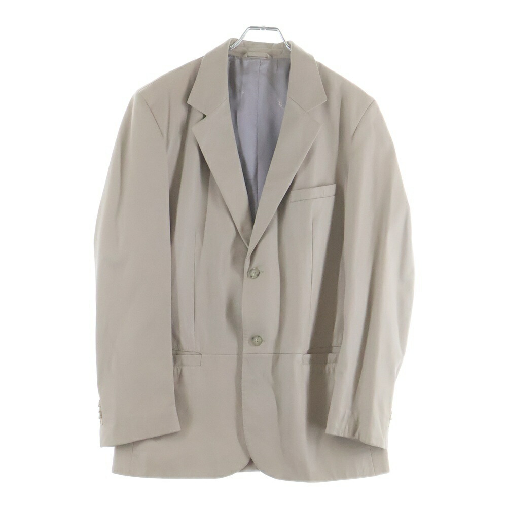 VERSACE COLLECTION(ヴェルサーチコレクション) サイズ:48 LAMB LEATHER TAILORED JACKET ラムレザー テーラードジャケット ベージュ【中古】【程度B】【カラーベージュ】【取扱店舗AWESOME原宿店】|ブランド買取・販売 BRING