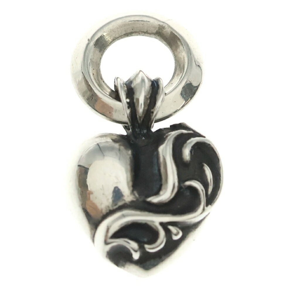 CHROME HEARTS(クロムハーツ) HEART CHARM ハート型引きつける シャンデリヤとっ始め しろがね色 BCA277【中古】【度合いB】【色つやしろがね色】【取りまわしバス発着場新宿】