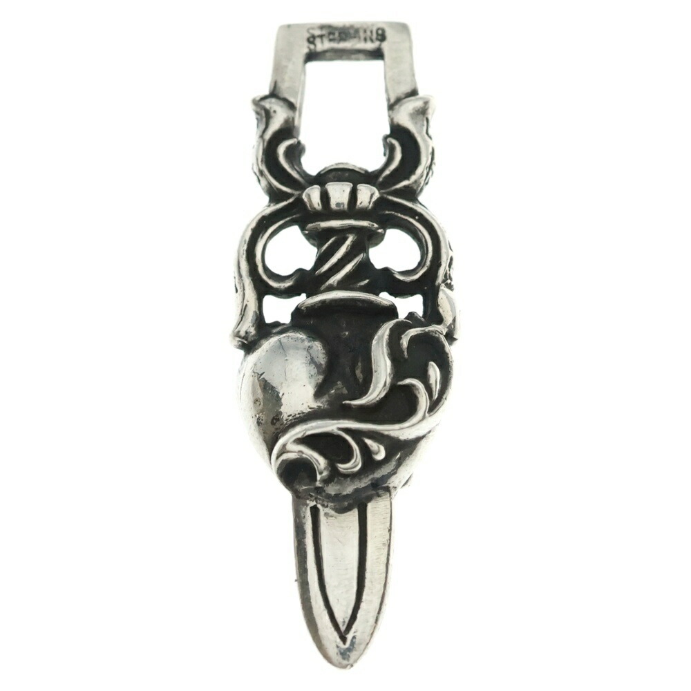 CHROME HEARTS(クロムハーツ) DAGGER HEART ダガーハート シャンデリヤいの一番 しろがね色 BCA243【中古】【座標軸B】【色合いしろがね色】【取りまわしバス発着場BRING亜米利加村店】