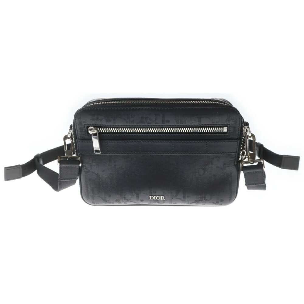 DIOR(ディオール) Safari Messenger Bag サファリメッセンジャーバッグ オブリークレザーショルダーバッグ ブラック 1ESPO206VPI【中古】【程度B】【カラーブラック】【取扱店舗新宿】