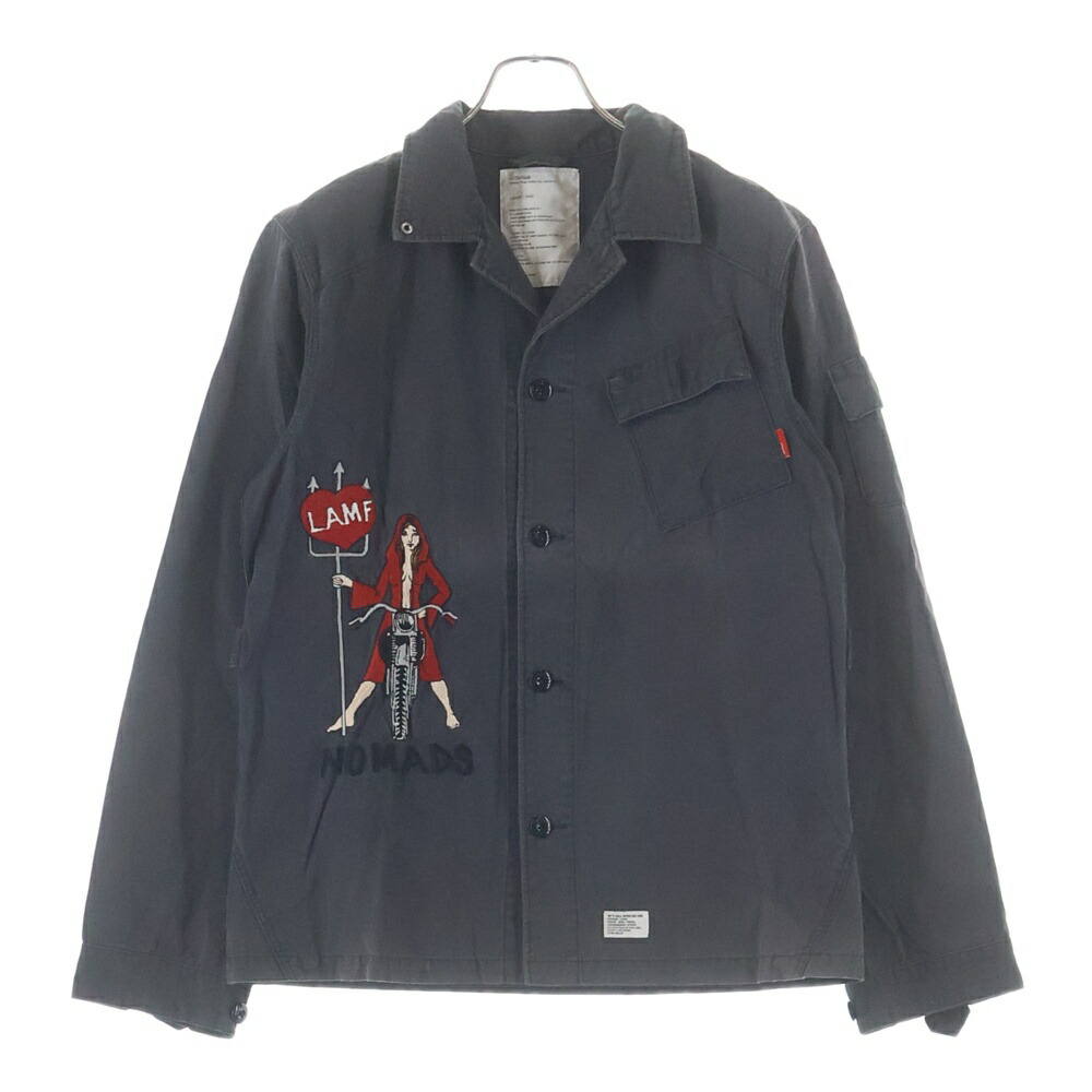 WTAPS(ダブルタップス) サイズ:M 09SS JUNGLE L/S 091GWDT-SHM02 NOMADS刺繍 ミリタリーシャツジャケット カーキ【中古】【程度B】【カラーカーキ】【取扱店舗BRING大宮店】|ブランド買取・販売 BRING