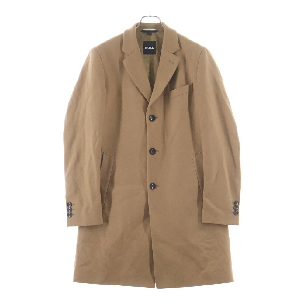 HUGO BOSS(ヒューゴボス) サイズ:48 ウール スリムフィット チェスター トレンチコート ベージュ 50484479【中古】【程度B】【カラーベージュ】【オンライン限定商品】｜ブランド買取・販売　BRING